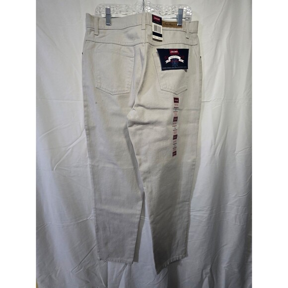Bill Blass Jeans Easy Fit Classic Fit Beige Pants Size 14 Average New with Tags - Picture 3 of 5